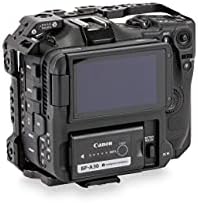 כלוב מצלמה מלא של טילטינג תואם ל- Canon C70 - שחור | אביזרי הר באמצעות רכבת נאטו, רוזטה תואמת של ARRI, מקלטים